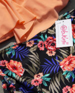 Ruffle Top – High Waist – Orange Floral - Image 3