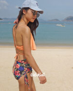 Ruffle Top – High Waist – Orange Floral - Image 2
