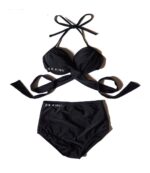 Push up – Wire with cross design – black - High waist - Image 3