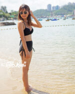 [現貨］Push up – Wire with cross design – Black – High waist - Image 5