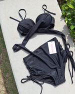 [現貨］Push up – Wire with cross design – Black – High waist - Image 6