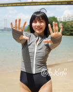 [現貨］Long Sleeve Zipped Rashguard - Gray - Image 10