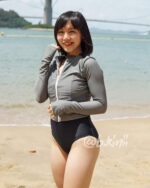 [現貨］Long Sleeve Zipped Rashguard - Gray - Image 9