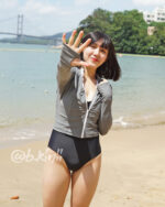 [現貨］Long Sleeve Zipped Rashguard - Gray - Image 6