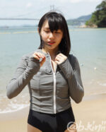[現貨］Long Sleeve Zipped Rashguard - Gray - Image 5