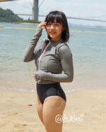 [現貨］Long Sleeve Zipped Rashguard - Gray
