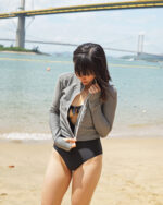 [現貨］Long Sleeve Zipped Rashguard - Gray - Image 2
