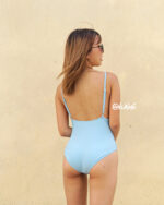 Carly - Sweet Tie Knot One Piece - Pastel Blue - Image 2