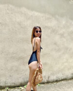 Carly – Sweet Tie Knot One Piece – Black - Image 3