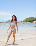 「現貨」 Dona – Pastel Blue- One shoulder Ruffle top - Image 2