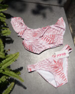 Dona – Pinky Leaves – One shoulder Ruffle top - Image 3