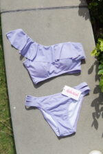 「現貨」Dona – Lavender - One shoulder Ruffle top - Image 3