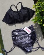 Ruffle High Waist - Black Stripe - Image 6