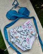 【Push up】 –Wire with cross design – Peacock #2 – High waist - Image 7