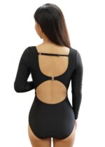 ［現貨］Moona - Long Sleeve One Piece - Black - Image 2