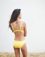 「現貨」Plain - Rib Yellow  - Plain Basic Triangle - Image 4