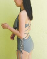「現貨」Ruffle Top - High Waist -  Gray - Image 5