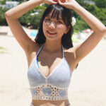 「預購」Crochet beach blue top - heart shape #3