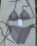 ［網站限定款］Basic Thick-stringed Bikini - Taupe
