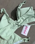 [現貨］Amanda Crop Top -  rib pale green - Image 2