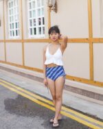 「現貨」Maria - High Waist - White and Blue Chain - Image 2