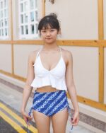 「現貨」Maria - High Waist - White and Blue Chain - Image 3