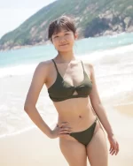 [現貨］Amanda Crop Top -  rib Army Green