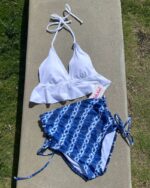 「現貨」Maria - High Waist - White and Blue Chain - Image 6
