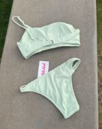 [現貨］Chloe –  Rib Pale Green - One Shoulder - Image 7