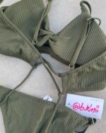 [現貨］Amanda Crop Top -  rib Army Green - Image 6