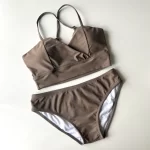 [現貨] [網站限定款］ ActiveWear Swimsuit Set - taupe - Image 2