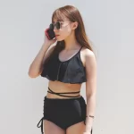 [現貨] Ruffle top High Waist - Black