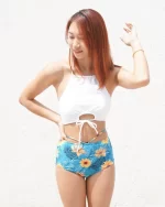 「現貨」Willa - White #1-  High Neck High Waist - Image 4