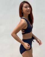 「現貨」「M,L SIZE] Ciao -  V shape Sporty High Waist - Navy - Image 4