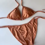 ［現貨］Basic Thick-stringed Bikini - thai tea