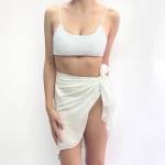 「現貨」White Beach Wrap Skirt 白色棉質透氣沙灘裹裙