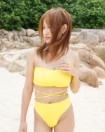 「預購」Bandeau - high waist - yellow
