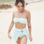 「預購」Barbie - tube top skirt set - mint green
