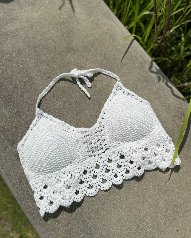 「預購」Crochet beach top - #13 white