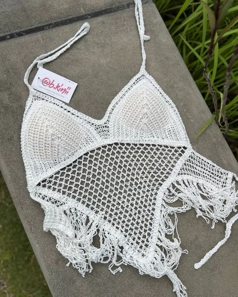 「預購」Crochet beach top - #15 white